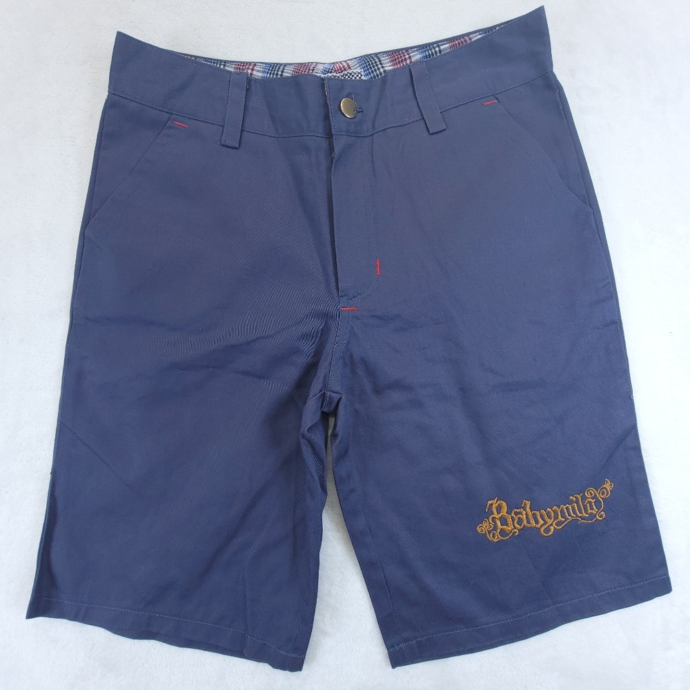 BAPE Baby Milo Men's Embroidered Ape Blue Chino Shorts Size 30